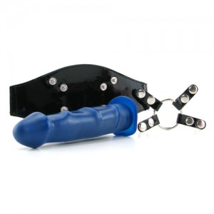 Фаллос пристяжка на бедро синий (иной угол)
