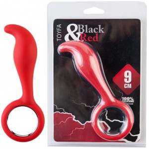 Стимулятор простаты Black & Red by TOYFA, силикон, красный, 14,5 см