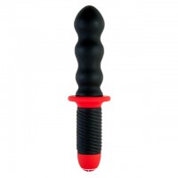 Анальный вибратор Black & Red by TOYFA, 10 режимов вибрации, водонепроницаемый, силикон, чёрный, 28 см, Ø 5,4 см