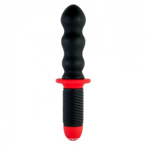 Анальный вибратор Black & Red by TOYFA, 10 режимов вибрации, водонепроницаемый, силикон, чёрный, 28 см, Ø 5,4 см