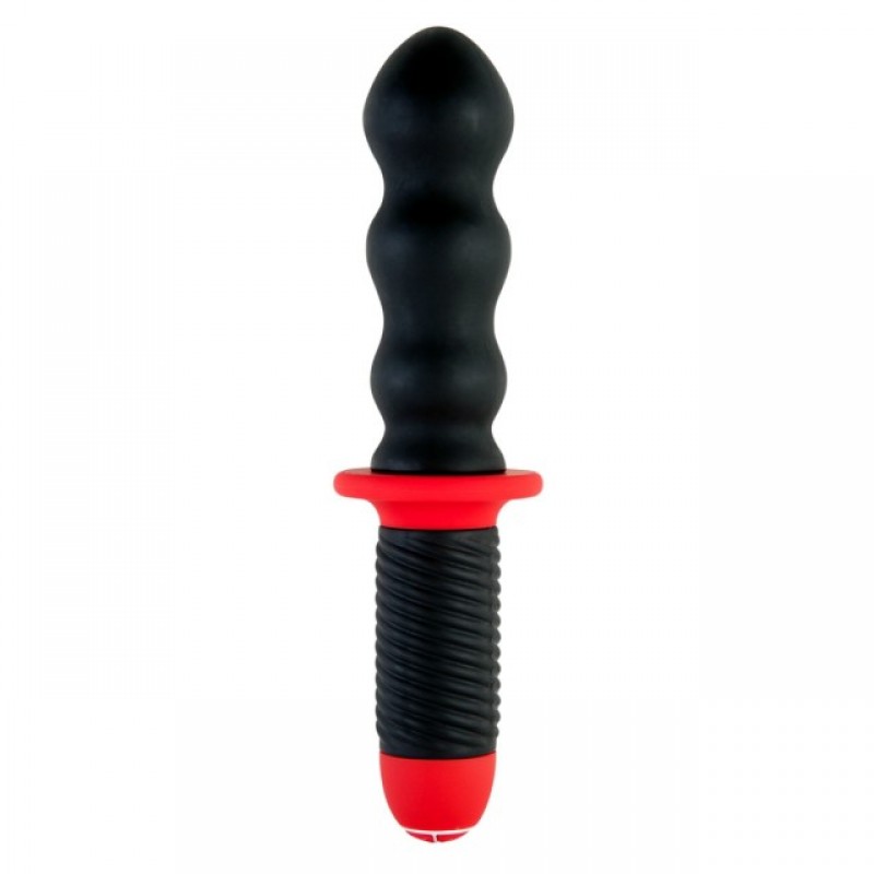 Анальный вибратор Black & Red by TOYFA, 10 режимов вибрации, водонепроницаемый, силикон, чёрный, 28 см, Ø 5,4 см