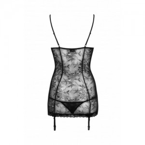 Чёрный бэби-долл и трусики Slevika S/M (иной угол)