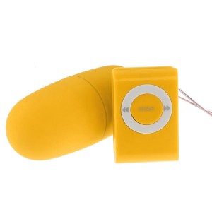 Вибро-яйцо беспроводное желтое (иной угол)