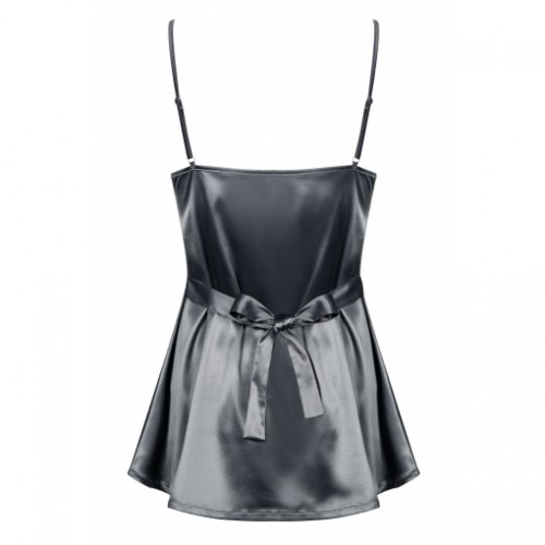 Серая сорочка и трусики Satinia S/M