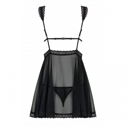 Черный бэби долл и трусики Swanita L/XL