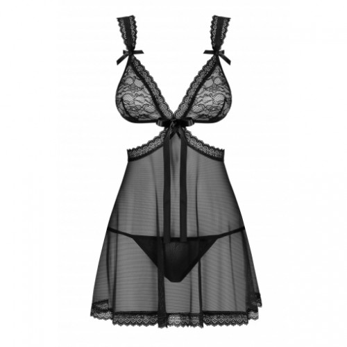 Черный бэби долл и трусики Swanita L/XL