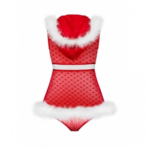 Красно-белый пеньюар с трусиками Santacutie L/XL