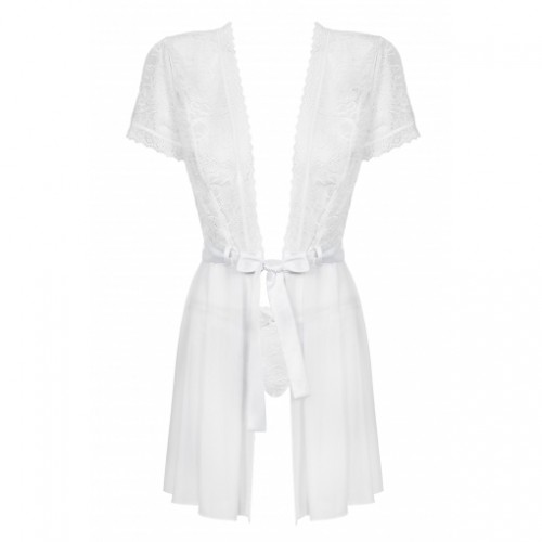 Белый пеньюар с трусиками Swanita L/XL