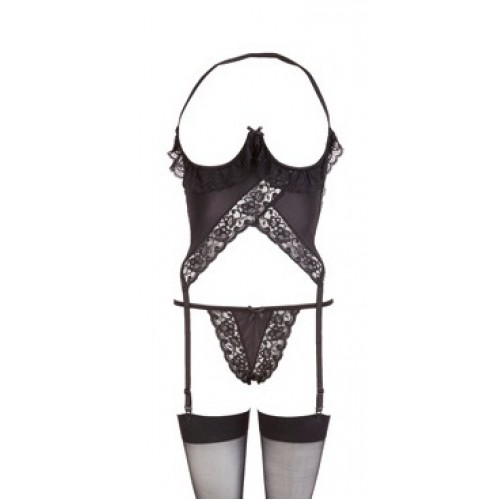 Черная грация с открытой грудью