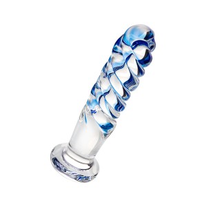 Анальная втулка Sexus Glass, стекло, прозрачная, 16 см, Ø 3 см (иной угол)