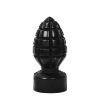 Черная анальная пробка All Black граната