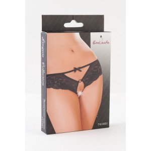 Черные кружевные трусики с миниатюрным колечком р-р 46-48 (иной угол)