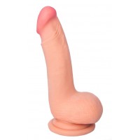 Реалистичный фаллоимитатор TOYFA RealStick Elite DILDO, TPR, телесный, 18,5 см