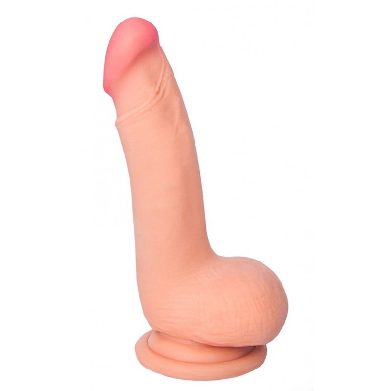 Реалистичный фаллоимитатор TOYFA RealStick Elite DILDO, TPR, телесный, 18,5 см