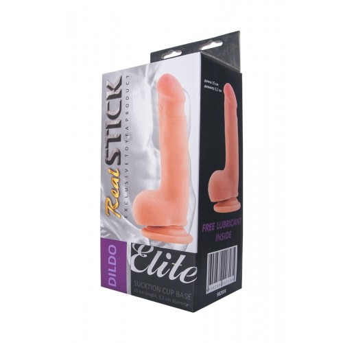 Реалистичный фаллоимитатор TOYFA RealStick Elite DILDO, TPR, телесный, 18,5 см