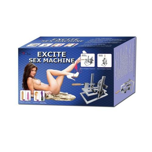 Секс-машина, Diva, EXCITE с тремя насадками, металл, серый, 53 см