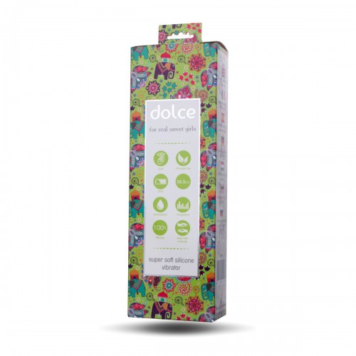 Вибратор TOYFA Dolce Mateo, силикон, зеленый, 16,5см