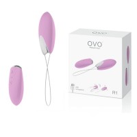 Виброяйцо OVO R1 на дистанционном управлении розовое