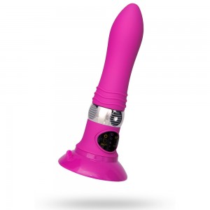 Нереалистичный вибратор Sexus Funny Five, ABS пластик, Фиолетовый, 18,5 см (иной угол)