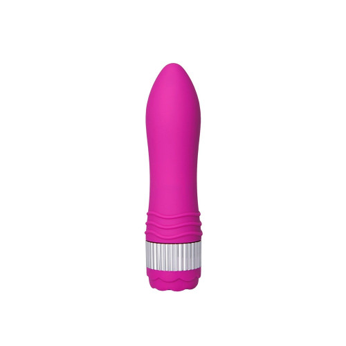 Нереалистичный вибратор Sexus Funny Five, ABS пластик, Фиолетовый, 18,5 см