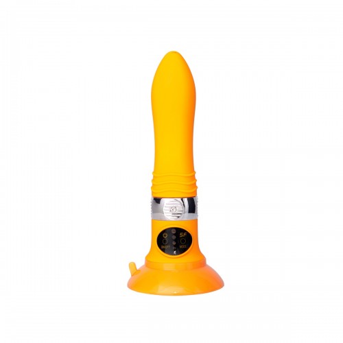 Нереалистичный вибратор Sexus Funny Five, ABS пластик, Оранжевый, 18,5 см