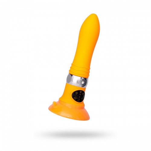 Нереалистичный вибратор Sexus Funny Five, ABS пластик, Оранжевый, 18,5 см