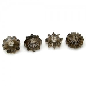 Комплект из четырех дымчатых колец Basic (иной угол)