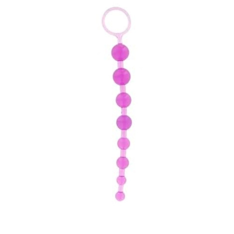 Анальная цепочка из 8 шариков Sexy Beads фиолетовая
