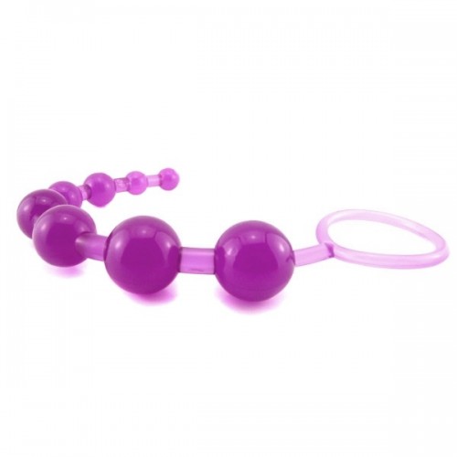 Анальная цепочка из 8 шариков Sexy Beads фиолетовая