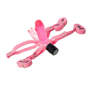 Вибратор поясной в форме зайца TOYFA, PVC, розовый, 6,5 см