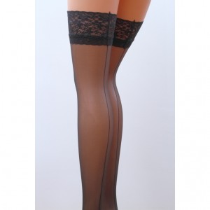 Чулки ST022 черные на силиконе размер 1/2 (иной угол)