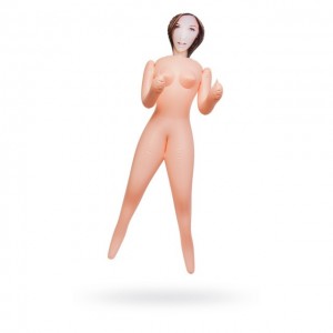 Кукла надувная Jennifer, шатенка, TOYFA Dolls-X, с двумя отверстиями, 160 см