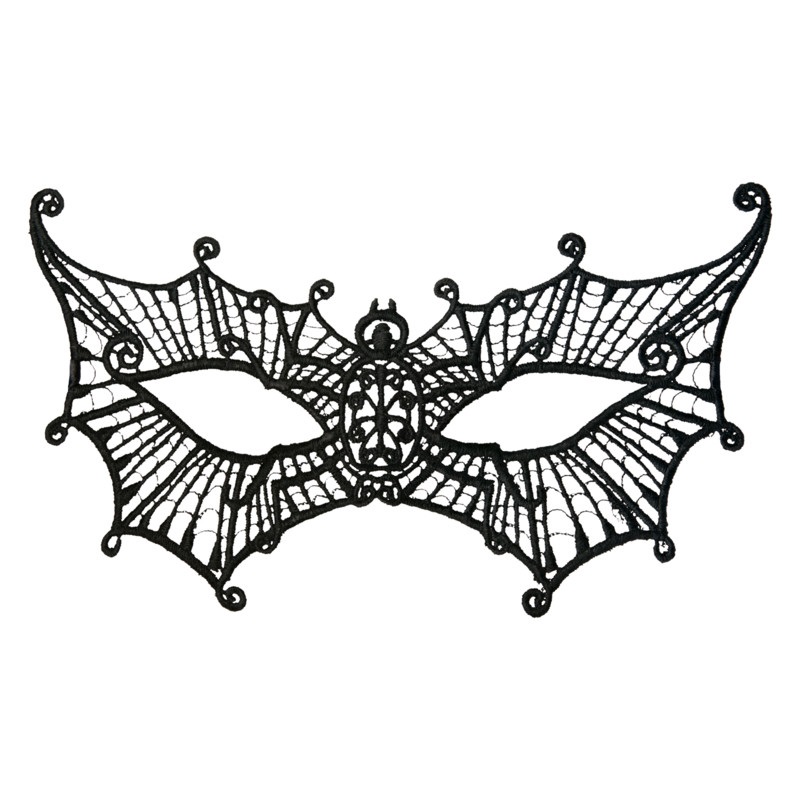 Маска нитяная Toyfa Theatre «Паутинка», текстиль, черная