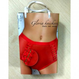 Трусы с высокой талией красные Ненасытная Глория L/XL (иной угол)
