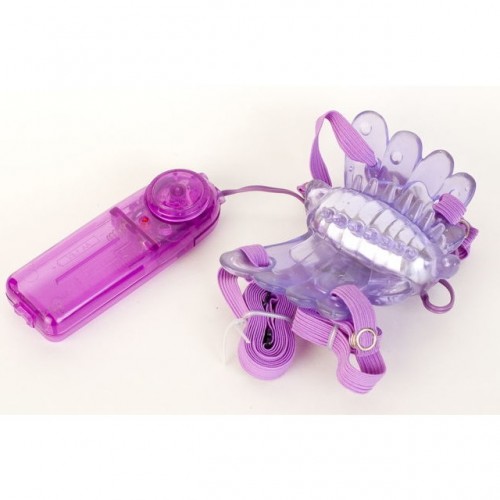 Вибробабочка, TOYFA, PVC, фиолетовый, 6,5 см