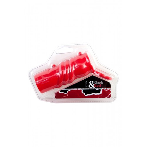 Насадка на пенис Black & Red by TOYFA, силикон, красная, 13 см