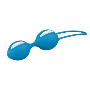 Шарики вагинальные Fun Factory Smartballs Teneo Duo голубые (иной угол)