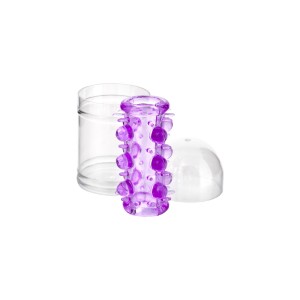 Набор насадок 5 шт TOYFA, TPE, фиолетовый, 7 см (иной угол)