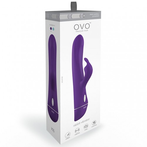 Вибратор OVO с клиторальным стимулятором, фиолетовый