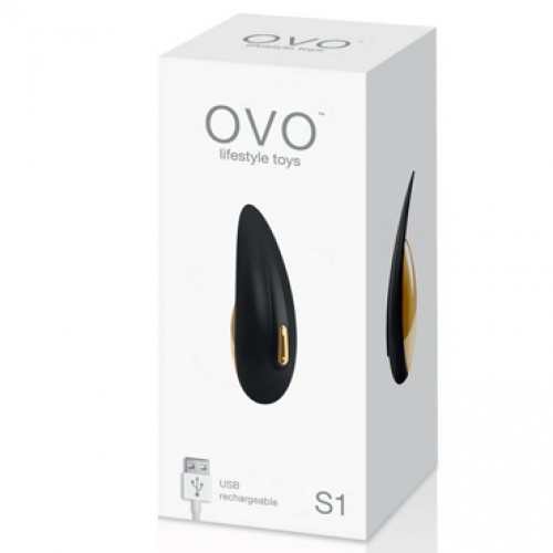 Ovo S1 Клиторальный стимулятор черно-золотой