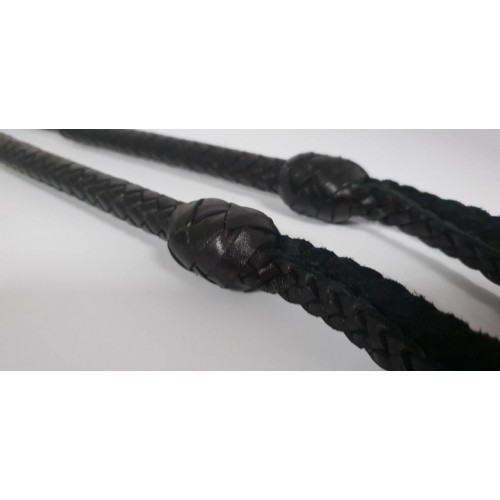 Эксклюзивный кожаный cтек с петлей на конце 72 см