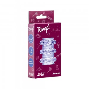 Насадка на пенис Rings Armour purple (иной угол)