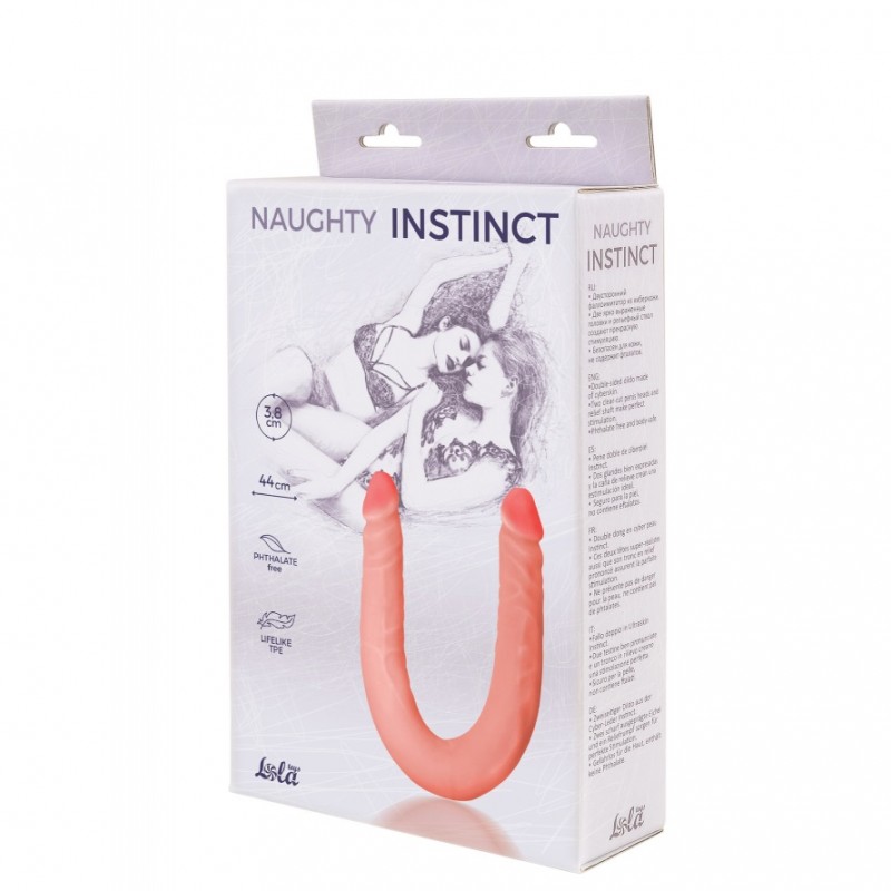 Двусторонний фаллоимитатор Naughty Instinct 