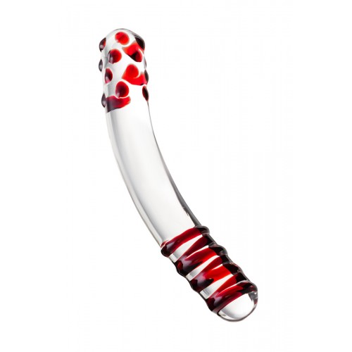 Двусторонний фаллоимитатор Sexus Glass, Стекло, Прозрачный, 18,5см