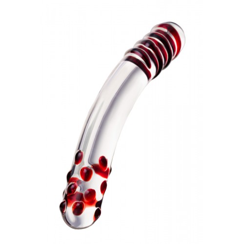 Двусторонний фаллоимитатор Sexus Glass, Стекло, Прозрачный, 18,5см