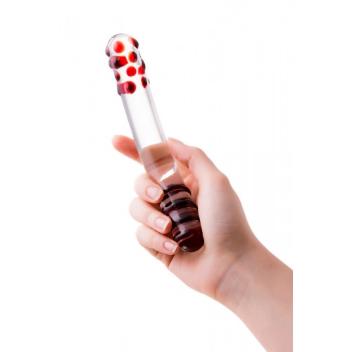 Двусторонний фаллоимитатор Sexus Glass, Стекло, Прозрачный, 18,5см