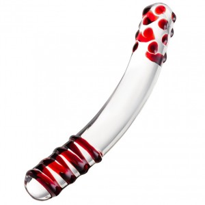 Двусторонний фаллоимитатор Sexus Glass, Стекло, Прозрачный, 18,5см