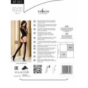 Чулки ST101 черные размер 3/4 (иной угол)