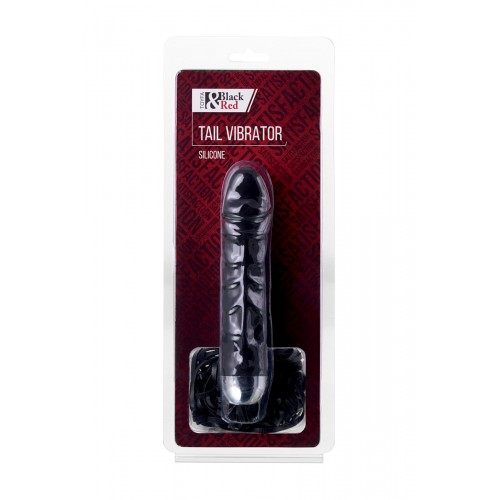 Нереалистичный вибратор Black & Red by TOYFA, 6 режимов вибрации, силикон, чёрный, 16 см, Ø 3,5 см