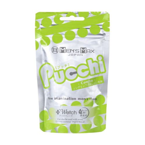 Мастурбатор нереалистичный, Pucchi Combo, MensMax, TPE, белый, 6,5 см